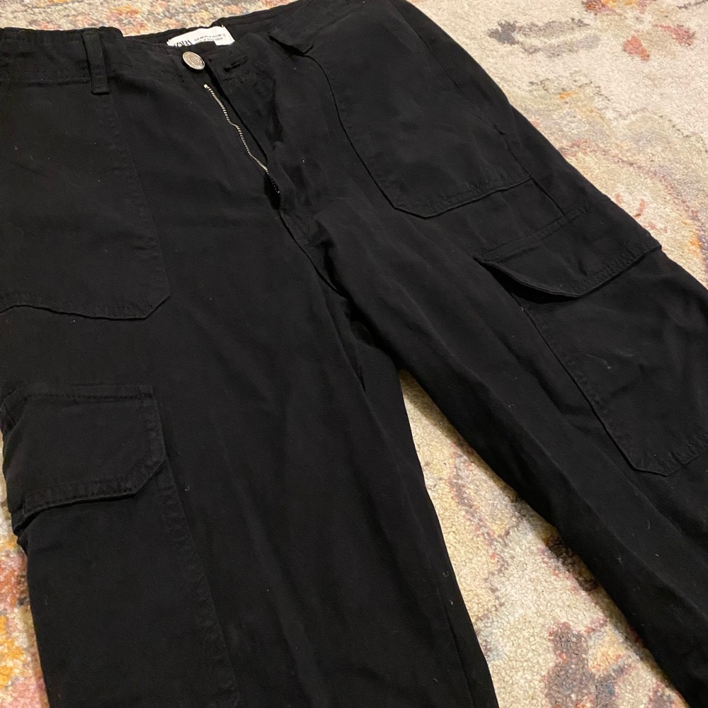 Zara black cargo pants